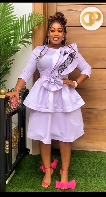 2 Tier Bow Madi Dress - OTRachy collection LLC